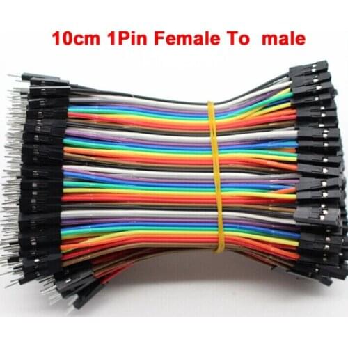 1lot =200pcs 10cm 2.54mm 1pin 1p-1p male to female jumper wire Dupont cable