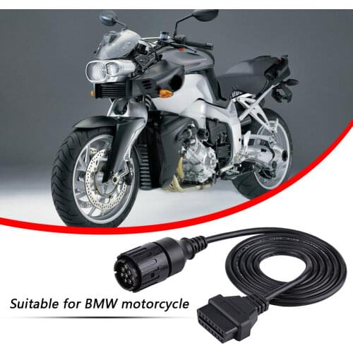 10 Pin Male to OBD2 16 Pin Female Diagnostic Extension Cable OBD II Diagnostic Adapter Auto Accessories for BMW Motorcycle
