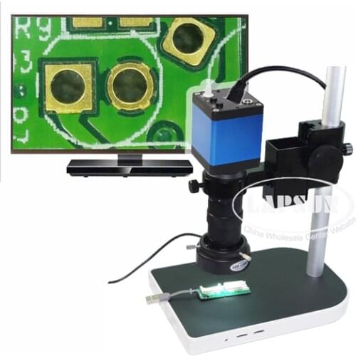 100X 1080P HD HDMI Industry Video Microscope Camera Set System + C-Mount Lens For PCB SMD SMT Repair Inspection Tool