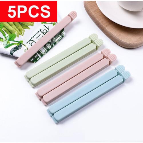 5PCS Wholesale Kitchen Storage Food Snacks Sealed Bags Sealed Bag Clamps Sealing Clamps Plastic Tools Kitchen Accessories