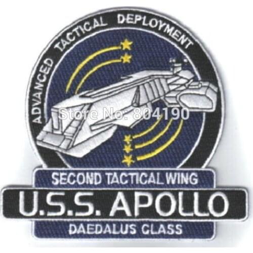5" Stargate Sg-1 Atlantis U.S.S. Ship patch Embroidered Movie TV Series applique iron on badge transfer Film Novelty gift