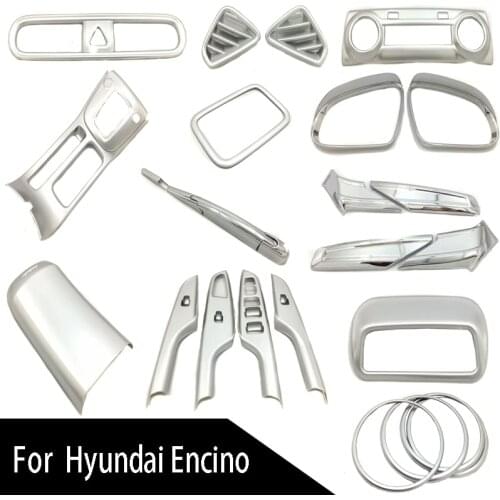 ABS Chrome Car-styling Cover Auto Accessories Chromium Styling Automobile Deco Set For Hyundai Kona Kauai Encino 2018 2019