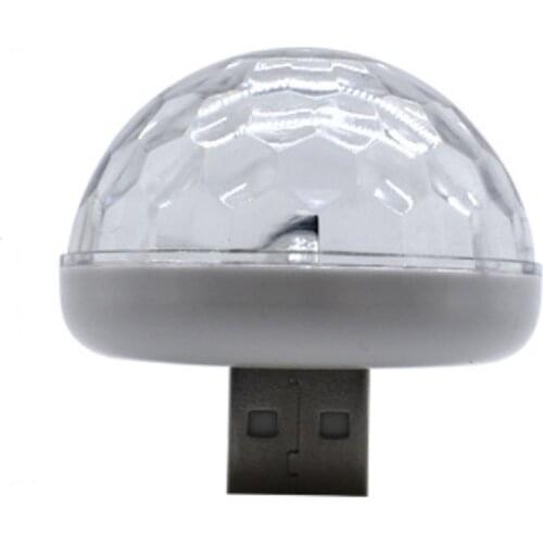 Car Mini Atmosphere Colorful Light LED USB Truck Decorative Lamp 5V 3W Interior Light Voice Control Camper Accessories Universal