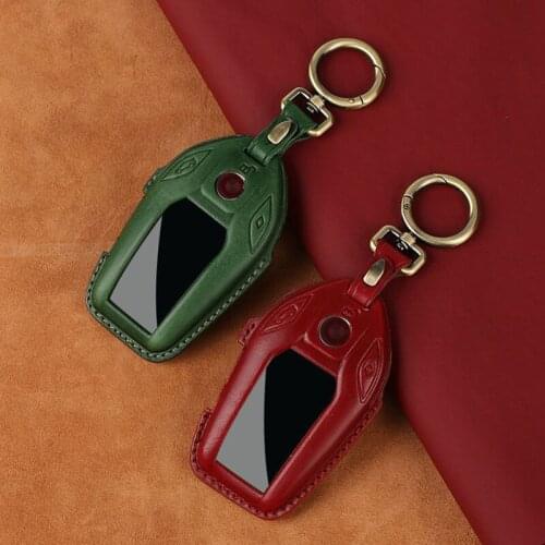 Genuine Leather Car Key Case LED Display Key Cover Case for BMW 5 7 series G11 G12 G30 G31 G32 i8 I12 I15 G01 X3 G02 X4 G05 X5