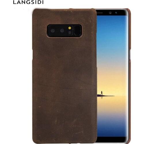 Genuine Leather phone case for Samsung Galaxy S8 case S8plus S9plus Note 8 Suitable for men and women Anti-fall protection cover