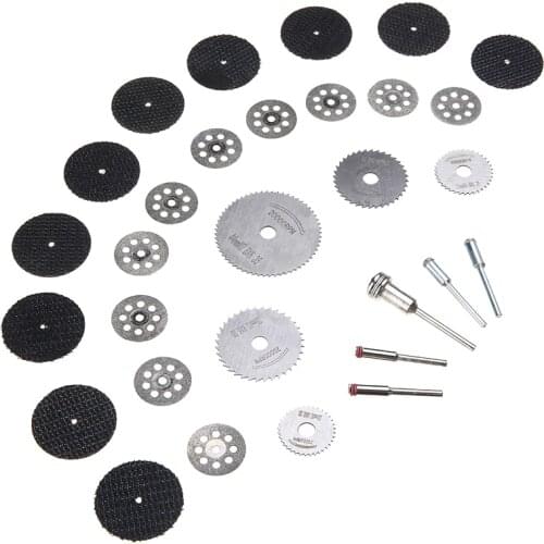 30pcs Diamond Cutting Discs Metal Saw Blade Set Mini Circular Saw Blades For Rotary Tool Resin Cut-Off Wheels Diamond