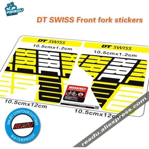 DT XRC100 Front fork stickers DT Bicycle mountain bike Front fork stickers Bicycle waterproof stickers bike Fork decals