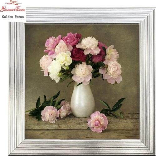 Golden Panno,14CT 11CT DMC hand made cross stitch kits,flower Daffodil Needlework embroidery Cross Stitch,household decoration