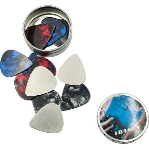 Exquisite Guitars Ukuleles Picks Plectrums+Storage Case String Instrument Parts