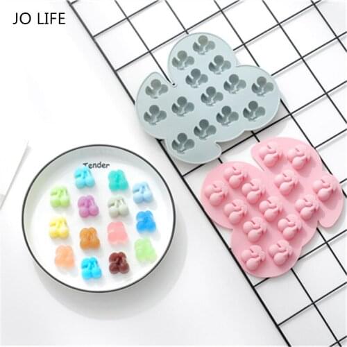 JO LIFE Silicone Fruit Candy Cherry Cake Decoration Tool Chocolate Gummy Baking Molds