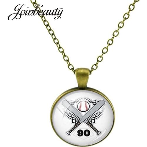 JOINBEAUTY Baseball Football Bowling Shooting Diving Pattern Pendants Necklaces Glass Dome Accessories Necklaces Jewelry T251