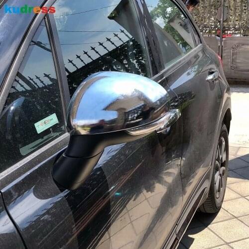 For Fiat 500X 2018 2017 2016 2015 2014 Car Auto Chrome Side Rearview Mirror Cap Cover Trim Side Mirror Accessories Styling