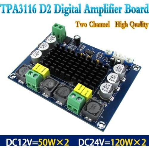 NEW TPA3116D2 Dual-channel Stereo High Power Digital Audio Power Amplifier Board 2*120W