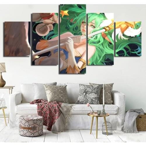 Canvas Prints 5 Pieces Star Guardian Soraka Legends League Poster Decor Wall Art Painting Picture For Girl Room Modular Frame