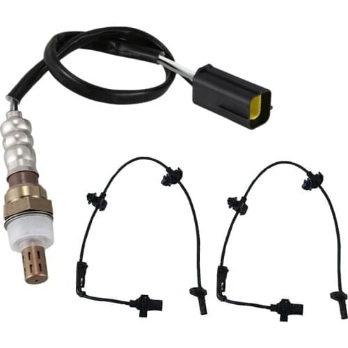 Front Lambda Oxygen Sensor with 2Pcs Front Right / Left ABS Wheel Speed Sensor