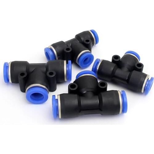 Pneumatic Fast Connector PG Peg PW Variable Diameter PE PY Tee Pipe Quick Plug 4 6 8 10mm