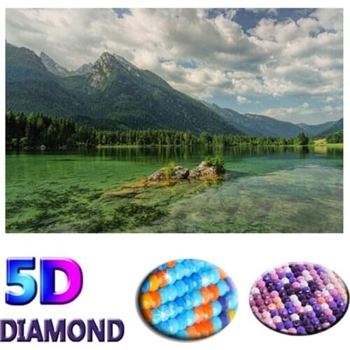 Full 5D Diamond Painting mountains and waters Scenery Diamond Embroidery Landscape Resin Pictures Diamond Mosaic Home Decor