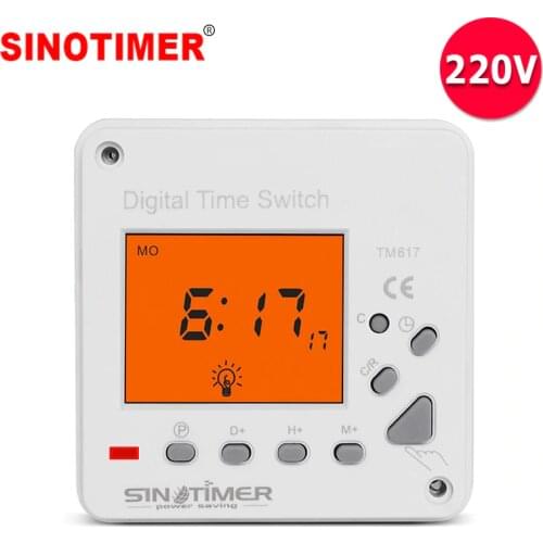 230Vac Super Large LCD Display Back-light 7 Days Weekly Digital Electronic Timer Lighting Switch with backlight and cover