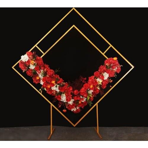 Wedding Arch Balloon Backdrop Stand Home Decoration Geometric Floral Background Frame Decor