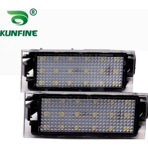 2pcs Car LED Number License Plate Light LED License Lamp for Renault Vel Satis Twingo Clio Espace Laguna Megane Master