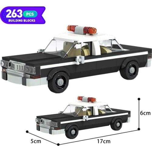 Technical Car Police Patrol Car 1979 Impalas Police Building Blocks Car High-tech Bricks Model DIY Toys For Boys Birthday Gift