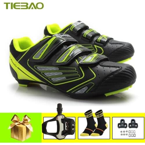 Tiebao Sapatilha Ciclismo Road Cycling Shoes Bicycle SPD-SL Pedals Men Women Self-locking Athletic Bike Superstar Bike Sneakers