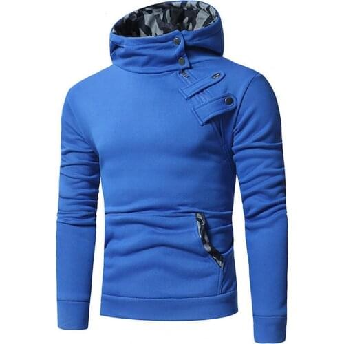 Hoodie Sweatshirt Male Top Stylish Stand Collar Camouflage Stitching Pullover Zipper Male Big Pocket Sweatshirt Men Hoodie 3XL