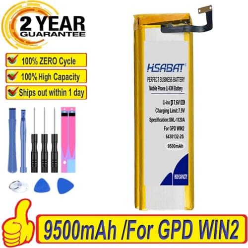 Top Brand 100% New 8000mAh 6438132-2S Battery for GPD WIN2 WIN 2 Handheld Gaming Laptop Batteries + free gfit