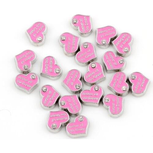 F152 Rhinestone "Mother of the Groom" Heart Charm Pendants For Glass Living memory Locket Charms 7*8mm