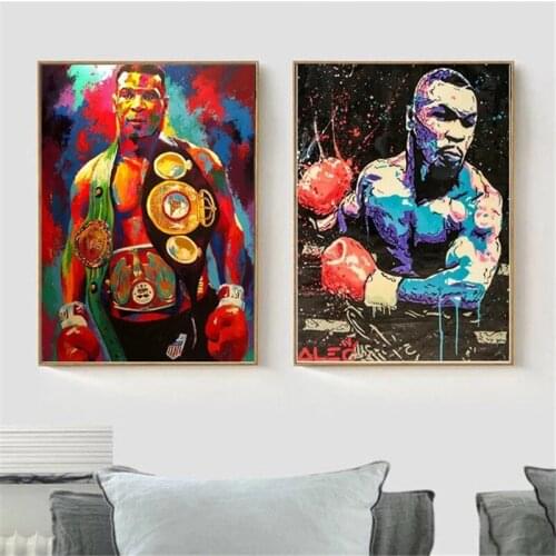 Street Graffiti art Poster Wall Art Decor Painting Print Canvas Art Boxing champion tyson Picture for Childrens RoomHome Decor