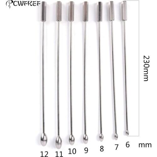 Urethra Gay Fetish Stainless Steel Penis Plugs Male Urethral Dilator Uretral Catheter For Men Adult Products 6/7/8/9/10/11/12mm
