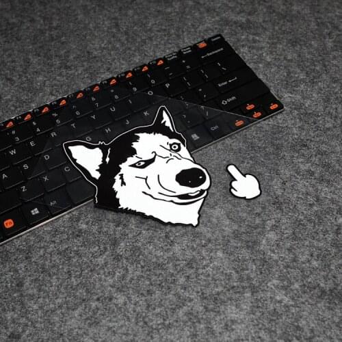 GalonDeco Rear Husky Dog Spoof Funny Reflective Car Stickers and Decals for Rear Windshield Trunk Waterproof Motorcycle Stickers