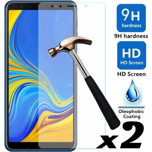 2pcs/lot Tempered Glass Screen Protector Explosion-proof Anti Scratch Ultra Thin Front Films For Samsung Galaxy A7 2018 A750