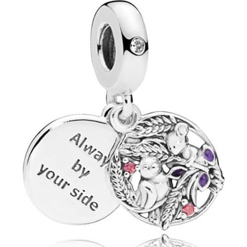 100% 925 Sterling Silver Charm New Style Is Always Hanging Around You Fit Pandora Women Bracelet & Necklace Diy Jewelry
