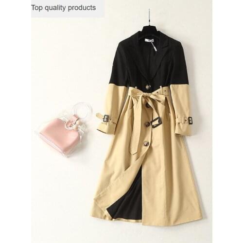 2020 Autumn Fashion Brand Womens Windbreaker Single Breasted Long Trench Coat Raincoat Business Coats Outerwear With Belt YQ419
