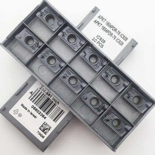 10pcs insert For Iscar APKT1604PDR-76 IC928 Carbide blade APMT1604 PDER for Steel, stainless steel, casting