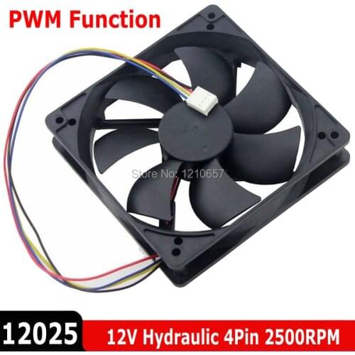 100 PCS/LOT Gdstime 12cm 120mm 120x120x25MM 12025 DC 12V 4Pin PWM FG PC Computer CPU Cooler Cooling Fans