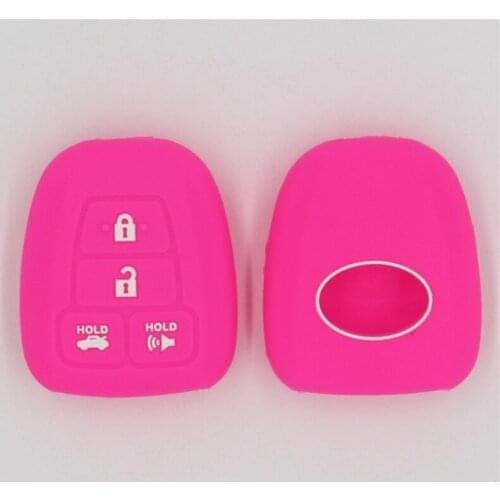 4 Buttons Silicone Remote Car Key Case Cover Fob Car-styling for Toyota Camry COROLLA Vios REIZ CROWN RAV4 2015