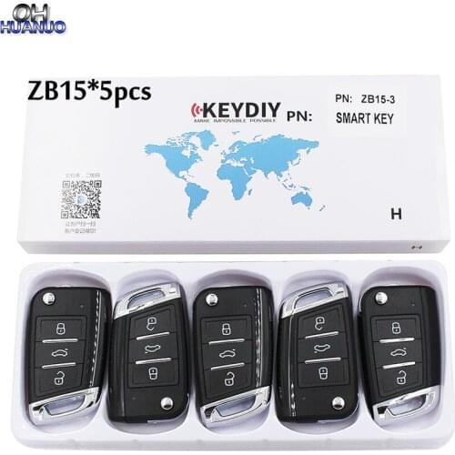5pcs*KEYDIY Universal Smart Key ZB15 for KD-X2 Car Key Remote Replacement Fit More than 2000 Models
