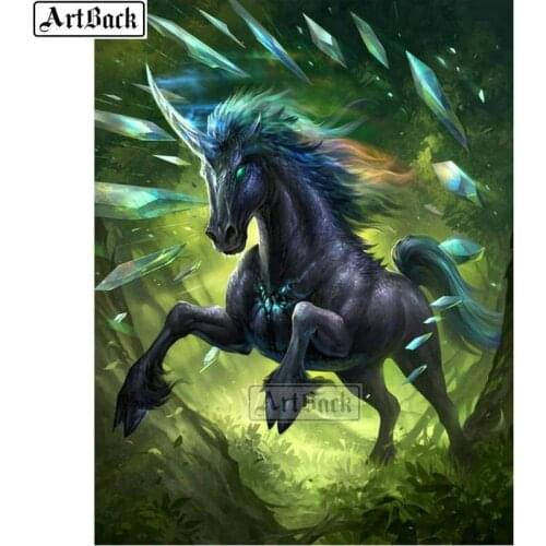Unicorn 5d diy diamond painting animal full square diamond mosaic handmade embroidery craft home decoration