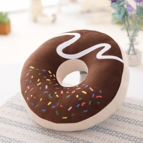 Chocolate Buns Pillow Doughnut Plush Toy Cushion Donut Home Decor Office Cushion