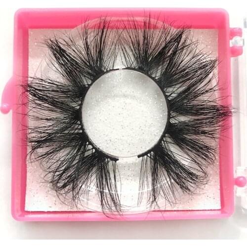 Buzzme Hand made Reusable Extra Long 25mm Eyelashes 3D Real Mink Lashes Dramatic Eye lashes Maquiagem Makeup Cilios