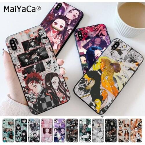 MaiYaCa Kamado Nezuko Kimetsu no Yaiba Demon Phone Cover for iphone 12 pro max SE 2020 11 pro XS MAX 8 7 6 6S Plus X 5 5S SE XR