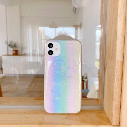 Sparkling Dreamy Bubble Case for iPhone 12 Pro Max Back Phone Cover for 12 Mini 11 Pro Max X XS XR 8 7 Plus SE 2020 Capa