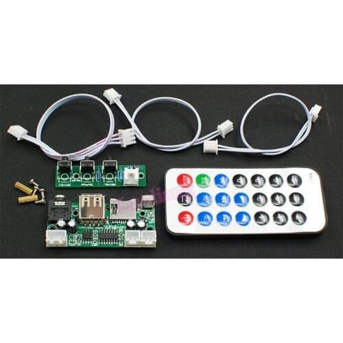 DC 5V-12V MP3 WAV Decoder Audio Decoder Module USB TF Radio + Remote Control for diy car