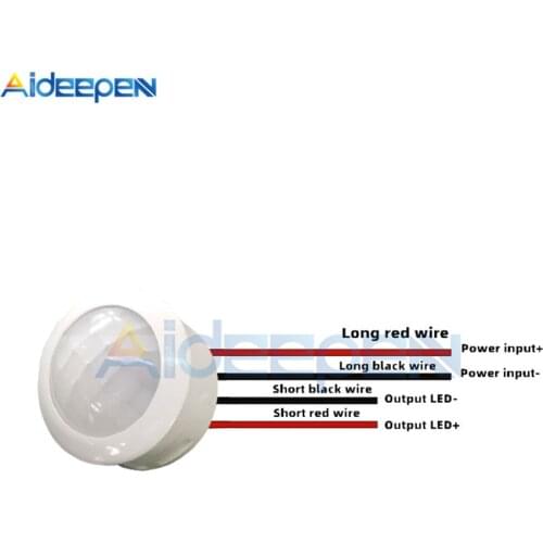 DC 9V-60V 18W LED PIR Infrared Detector Ceiling Lamp Human Body Infrared Sensor Switch for Home Lighting Induction 12V 24V 36V