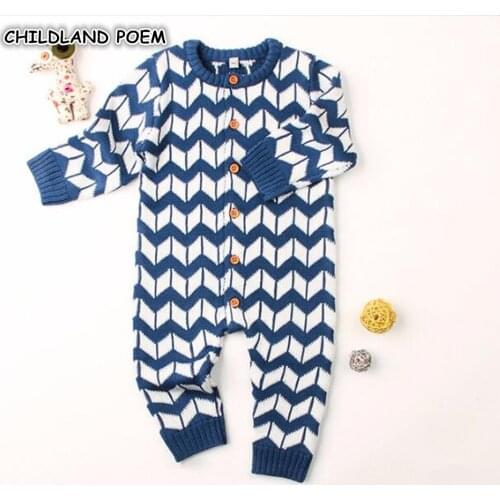 Baby Knitted Romper Striped Long Sleeve Baby Clothes for Girls Boys Jumpsuit Spring Autumn Baby Boys Clothes Baby Girl Romper