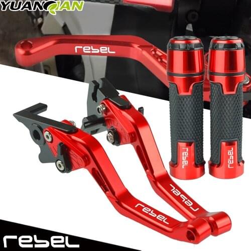 For Honda Rebel 300 500 2017 2018 2019 2020 Motorcycle Adjustable Extendable Brake Clutch Levers Handlebar Hand Grips With Logo