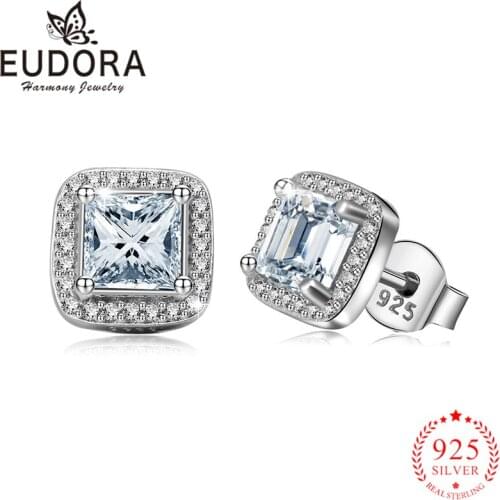 Женские серебрянные серьги Eudora China At AliExpress