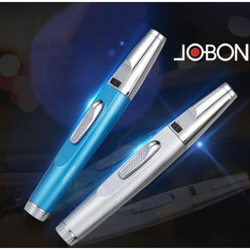 Jobon GAS lighter blue JET flame windproof creative long strip high temperature cigarette lighter direct punch igniter